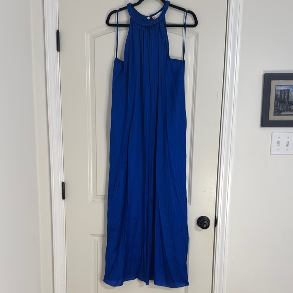 Jude Connally Blue Halter Maxi Sundress